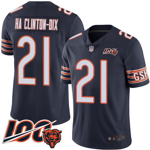 Chicago Bears Limited Navy Blue Men Ha Ha Clinton-Dix Home Jersey NFL Football 21 100th Season